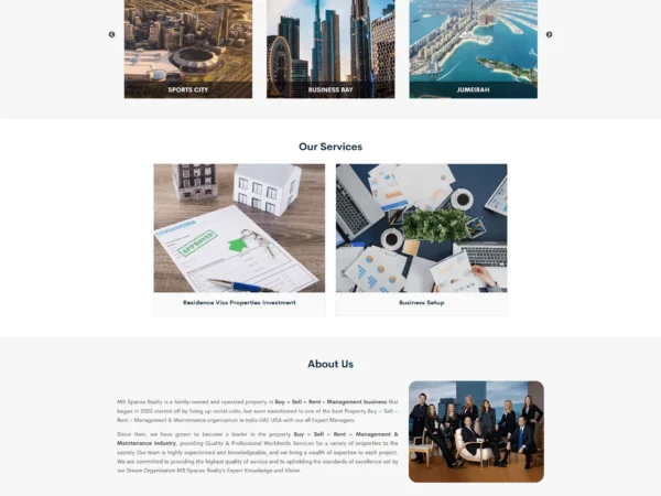 MB Space Realty website by WebDev24x7