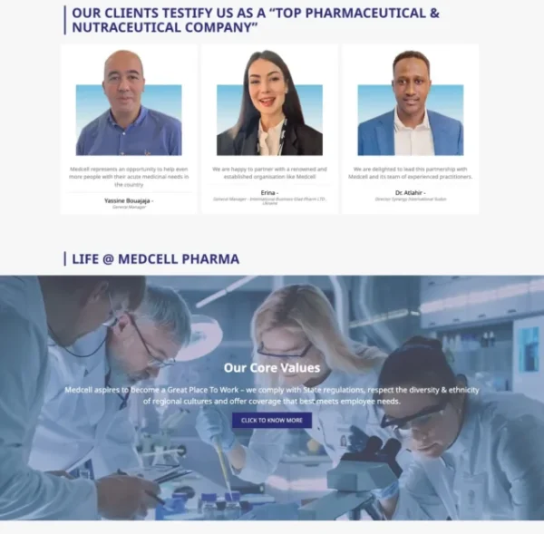 Medcell Pharma website by WebDev24x7