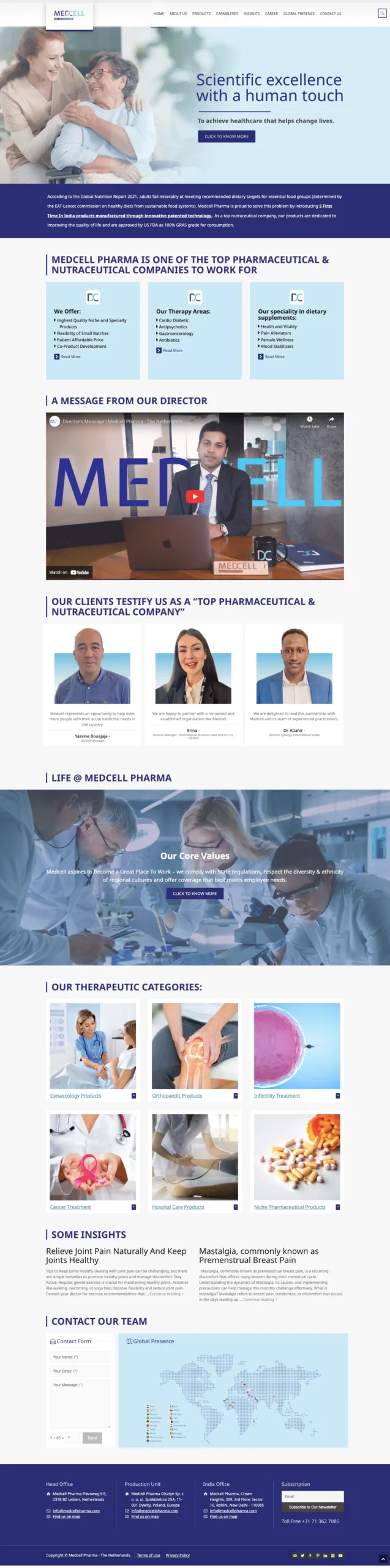 Medcell Pharma website by WebDev24x7